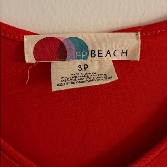 Free People FP Beach Fiery Red Vance A-Line Mini Long Sleeve Dress Size Small - Picture 4 of 6